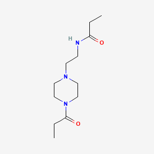 molecular formula C12H23N3O2 B5597684 N-[2-(4-propionyl-1-piperazinyl)ethyl]propanamide 
