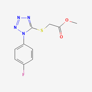 molecular formula C10H9FN4O2S B5597705 methyl {[1-(4-fluorophenyl)-1H-tetrazol-5-yl]thio}acetate 