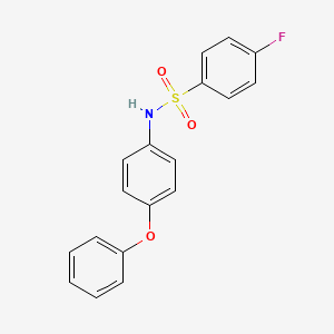 molecular formula C18H14FNO3S B5597708 4-氟化-N-(4-苯氧基苯基)苯磺酰胺 