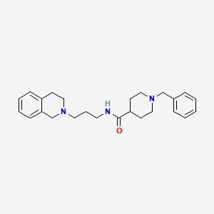molecular formula C25H33N3O B5597713 1-benzyl-N-[3-(3,4-dihydro-2(1H)-isoquinolinyl)propyl]-4-piperidinecarboxamide 