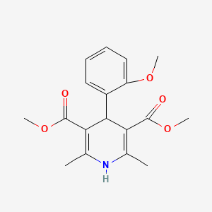 molecular formula C18H21NO5 B5597726 dimethyl 4-(2-methoxyphenyl)-2,6-dimethyl-1,4-dihydro-3,5-pyridinedicarboxylate 