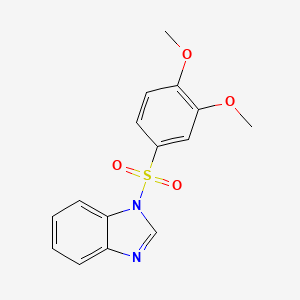 molecular formula C15H14N2O4S B5597752 1-[(3,4-dimethoxyphenyl)sulfonyl]-1H-benzimidazole 