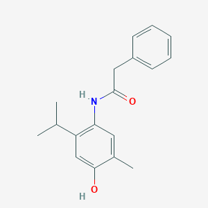 molecular formula C18H21NO2 B5597755 N-(4-hydroxy-2-isopropyl-5-methylphenyl)-2-phenylacetamide 