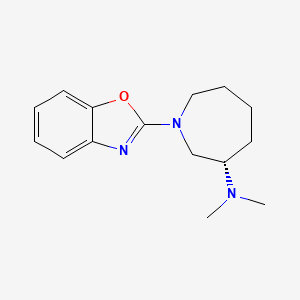 molecular formula C15H21N3O B5597806 (3S)-1-(1,3-benzoxazol-2-yl)-N,N-dimethylazepan-3-amine 