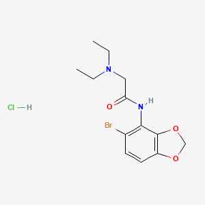 molecular formula C13H18BrClN2O3 B5597814 N~1~-(5-bromo-1,3-benzodioxol-4-yl)-N~2~,N~2~-diethylglycinamide hydrochloride 
