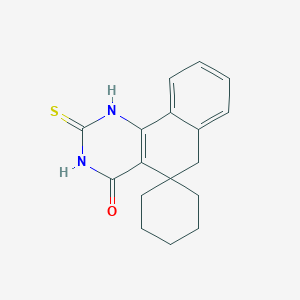 molecular formula C17H18N2OS B5597827 2-mercapto-3H-spiro[benzo[h]quinazoline-5,1'-cyclohexan]-4(6H)-one 