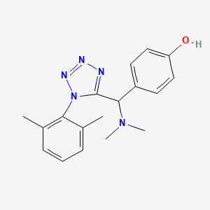 molecular formula C18H21N5O B5597834 4-{(dimethylamino)[1-(2,6-dimethylphenyl)-1H-tetrazol-5-yl]methyl}phenol 