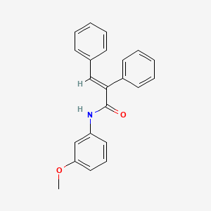 molecular formula C22H19NO2 B5597848 N-(3-methoxyphenyl)-2,3-diphenylacrylamide 