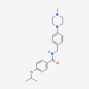 molecular formula C22H29N3O2 B5597877 4-isopropoxy-N-[4-(4-methyl-1-piperazinyl)benzyl]benzamide 