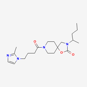 molecular formula C20H32N4O3 B5597901 3-(1-methylbutyl)-8-[4-(2-methyl-1H-imidazol-1-yl)butanoyl]-1-oxa-3,8-diazaspiro[4.5]decan-2-one 