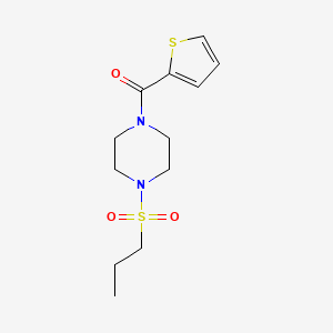 molecular formula C12H18N2O3S2 B5597907 1-(propylsulfonyl)-4-(2-thienylcarbonyl)piperazine 