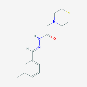molecular formula C14H19N3OS B5597909 N'-(3-methylbenzylidene)-2-(4-thiomorpholinyl)acetohydrazide 