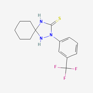molecular formula C14H16F3N3S B5597984 2-[3-(trifluoromethyl)phenyl]-1,2,4-triazaspiro[4.5]decane-3-thione 