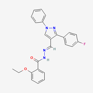 2-ethoxy-N'-{[3-(4-fluorophenyl)-1-phenyl-1H-pyrazol-4-yl]methylene}benzohydrazide