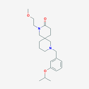 molecular formula C22H34N2O3 B5598053 8-(3-isopropoxybenzyl)-2-(2-methoxyethyl)-2,8-diazaspiro[5.5]undecan-3-one 