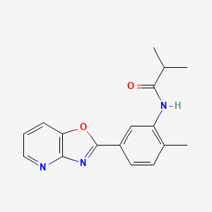molecular formula C17H17N3O2 B5598060 2-methyl-N-(2-methyl-5-[1,3]oxazolo[4,5-b]pyridin-2-ylphenyl)propanamide 