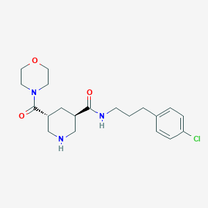 (3R*,5R*)-N-[3-(4-chlorophenyl)propyl]-5-(morpholin-4-ylcarbonyl)piperidine-3-carboxamide