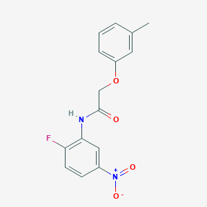 molecular formula C15H13FN2O4 B5598130 N-(2-fluoro-5-nitrophenyl)-2-(3-methylphenoxy)acetamide 