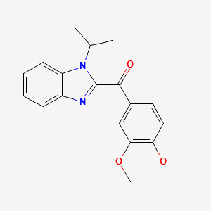 molecular formula C19H20N2O3 B5598147 (3,4-dimethoxyphenyl)(1-isopropyl-1H-benzimidazol-2-yl)methanone 