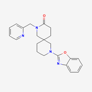 molecular formula C22H24N4O2 B5598185 8-(1,3-benzoxazol-2-yl)-2-(pyridin-2-ylmethyl)-2,8-diazaspiro[5.5]undecan-3-one 