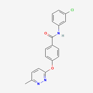 molecular formula C18H14ClN3O2 B5598197 N-(3-chlorophenyl)-4-[(6-methyl-3-pyridazinyl)oxy]benzamide 