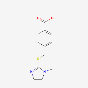 molecular formula C13H14N2O2S B5598211 4-[(1-甲基-1H-咪唑-2-基)硫代甲基]苯甲酸甲酯 