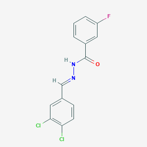 N'-(3,4-dichlorobenzylidene)-3-fluorobenzohydrazide