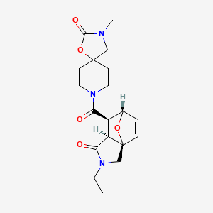 molecular formula C20H27N3O5 B5598255 (3aR*,6S*,7R*,7aS*)-2-isopropyl-7-[(3-methyl-2-oxo-1-oxa-3,8-diazaspiro[4.5]dec-8-yl)carbonyl]-2,3,7,7a-tetrahydro-3a,6-epoxyisoindol-1(6H)-one 