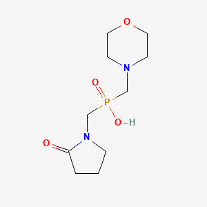 molecular formula C10H19N2O4P B5598259 (4-morpholinylmethyl)[(2-oxo-1-pyrrolidinyl)methyl]phosphinic acid 