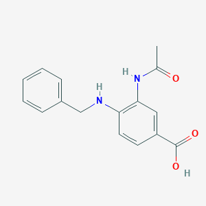 molecular formula C16H16N2O3 B5598265 3-(乙酰氨基)-4-(苄氨基)苯甲酸 