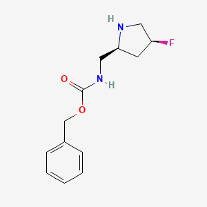 molecular formula C13H17FN2O2 B5598328 benzyl {[(2S,4S)-4-fluoro-2-pyrrolidinyl]methyl}carbamate hydrochloride 
