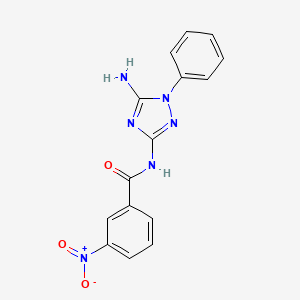 molecular formula C15H12N6O3 B5598340 N-(5-amino-1-phenyl-1H-1,2,4-triazol-3-yl)-3-nitrobenzamide 