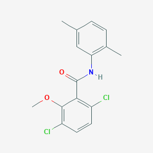 molecular formula C16H15Cl2NO2 B5598393 3,6-dichloro-N-(2,5-dimethylphenyl)-2-methoxybenzamide 