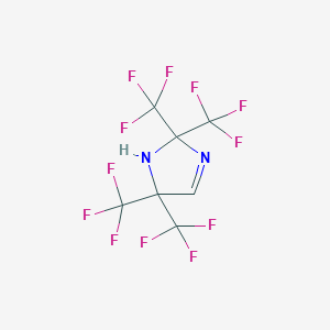 molecular formula C7H2F12N2 B055984 2,2,5,5-Tetrakis(trifluoromethyl)-3-imidazoline CAS No. 114611-60-8