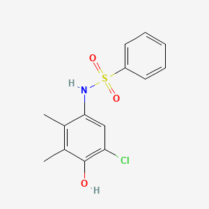 molecular formula C14H14ClNO3S B5598414 N-(5-氯-4-羟基-2,3-二甲苯基)苯磺酰胺 