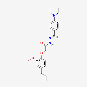 molecular formula C23H29N3O3 B5598416 2-(4-allyl-2-methoxyphenoxy)-N'-[4-(diethylamino)benzylidene]acetohydrazide 