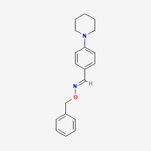 molecular formula C19H22N2O B5598429 4-(1-piperidinyl)benzaldehyde O-benzyloxime 