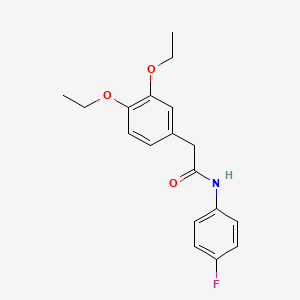 molecular formula C18H20FNO3 B5598459 2-(3,4-diethoxyphenyl)-N-(4-fluorophenyl)acetamide 