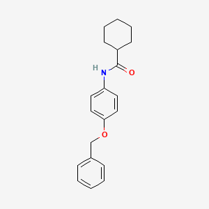 molecular formula C20H23NO2 B5598465 N-[4-(benzyloxy)phenyl]cyclohexanecarboxamide 