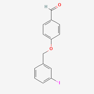 molecular formula C14H11IO2 B5598472 4-[(3-iodobenzyl)oxy]benzaldehyde 