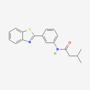 N-[3-(1,3-benzothiazol-2-yl)phenyl]-3-methylbutanamide
