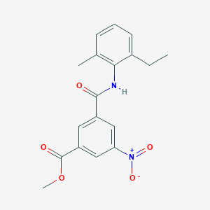 molecular formula C18H18N2O5 B5598504 methyl 3-{[(2-ethyl-6-methylphenyl)amino]carbonyl}-5-nitrobenzoate 