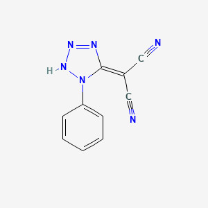 molecular formula C10H6N6 B5598505 (1-phenyl-1,4-dihydro-5H-tetrazol-5-ylidene)malononitrile 