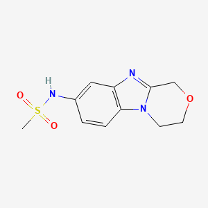 molecular formula C11H13N3O3S B5598539 N-(3,4-dihydro-1H-[1,4]oxazino[4,3-a]benzimidazol-8-yl)methanesulfonamide 
