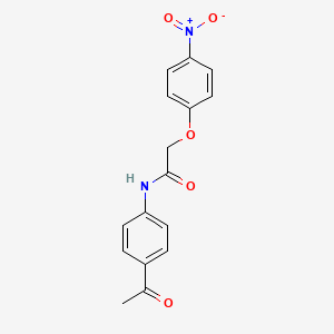 molecular formula C16H14N2O5 B5598548 N-(4-乙酰苯基)-2-(4-硝基苯氧基)乙酰胺 