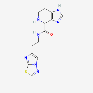 molecular formula C14H17N7OS B5598558 N-[2-(2-methylimidazo[2,1-b][1,3,4]thiadiazol-6-yl)ethyl]-4,5,6,7-tetrahydro-1H-imidazo[4,5-c]pyridine-4-carboxamide dihydrochloride 