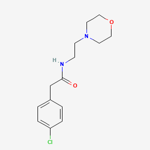 molecular formula C14H19ClN2O2 B5598561 2-(4-chlorophenyl)-N-[2-(4-morpholinyl)ethyl]acetamide 