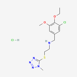 molecular formula C14H21Cl2N5O2S B5598568 N-(3-chloro-4-ethoxy-5-methoxybenzyl)-2-[(1-methyl-1H-tetrazol-5-yl)thio]ethanamine hydrochloride 