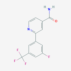molecular formula C13H8F4N2O B5598578 2-[3-氟-5-(三氟甲基)苯基]异烟酰胺 
