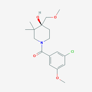 molecular formula C17H24ClNO4 B5598583 (4S)-1-(3-chloro-5-methoxybenzoyl)-4-(methoxymethyl)-3,3-dimethyl-4-piperidinol 